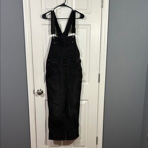 Sonoma Charcoal Denim Overalls women’s size medium